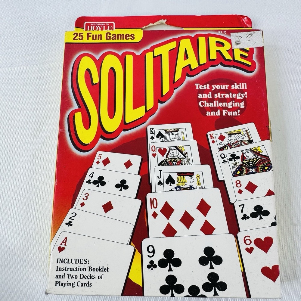 Vintage Hoyle‎ Solitaire 25 Fun Games with 2 Decks Of Cards 7260 1997
